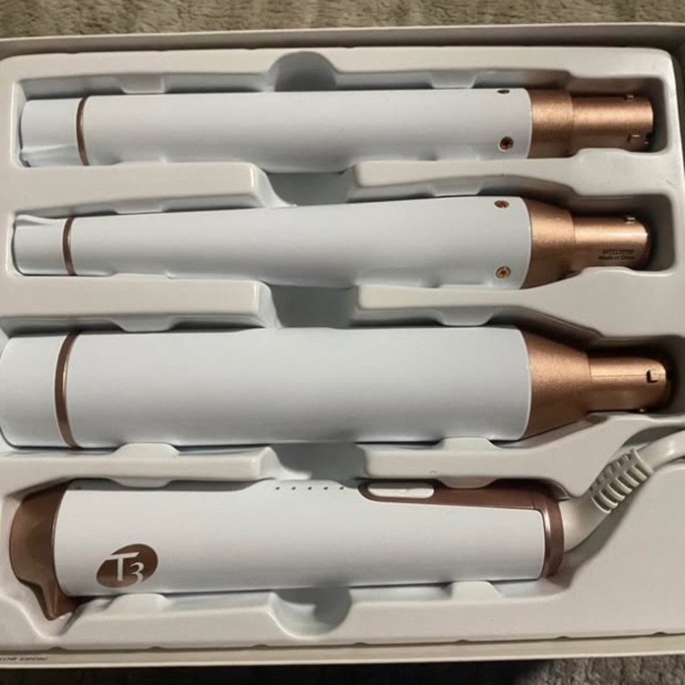 T3 Luxe White and Gold Styling Set